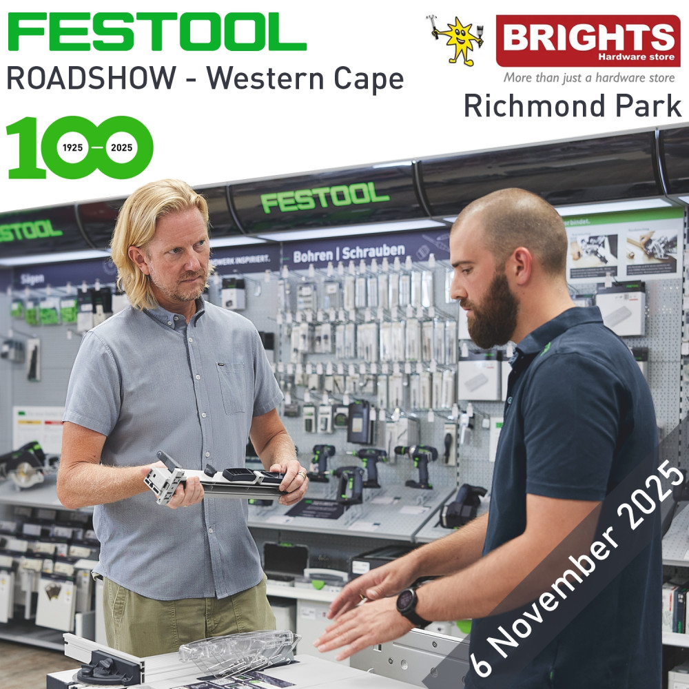 FESTOOL 100 Years Roadshow - Western Cape - Brights Hardware - Richmond Park FESTOOL 100 Years Roadshow - Western Cape - Brights Hardware - Richmond Park